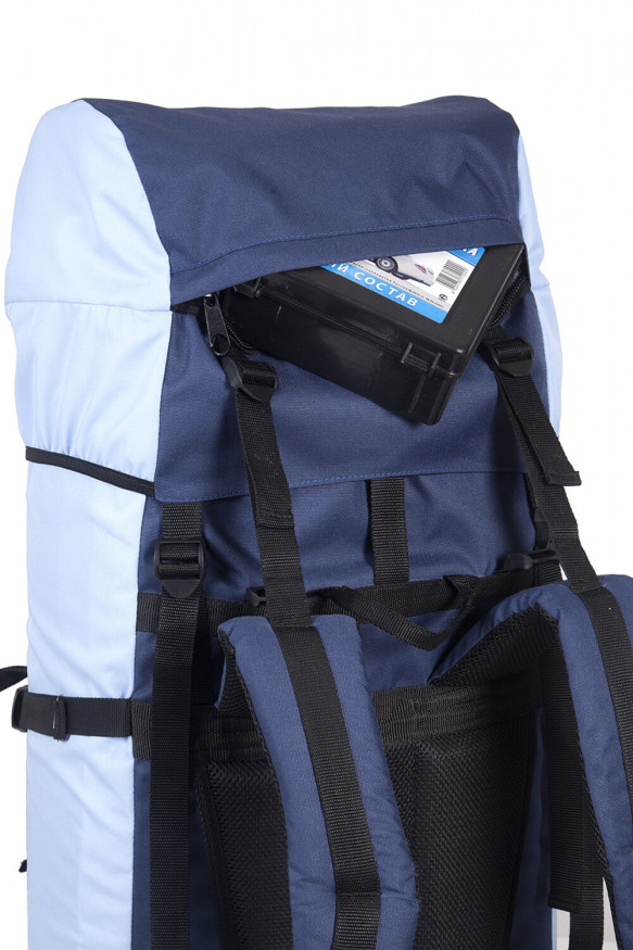 Рюкзак туристический Оптимал 4, синий-голубой, 80 л, ТАЙФ