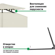 Тент садовый Green Glade 43301 3х3м полиэстер